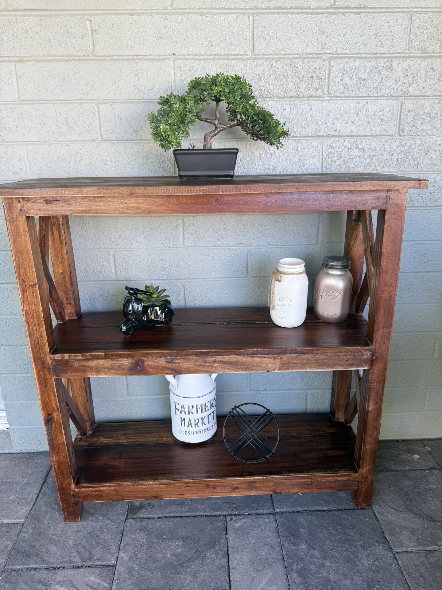  Rustic Farmhouse Console Table Bookshelf