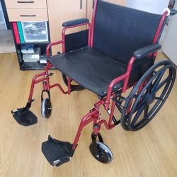 XXL-Wheelchair, 24" wide, red, new 