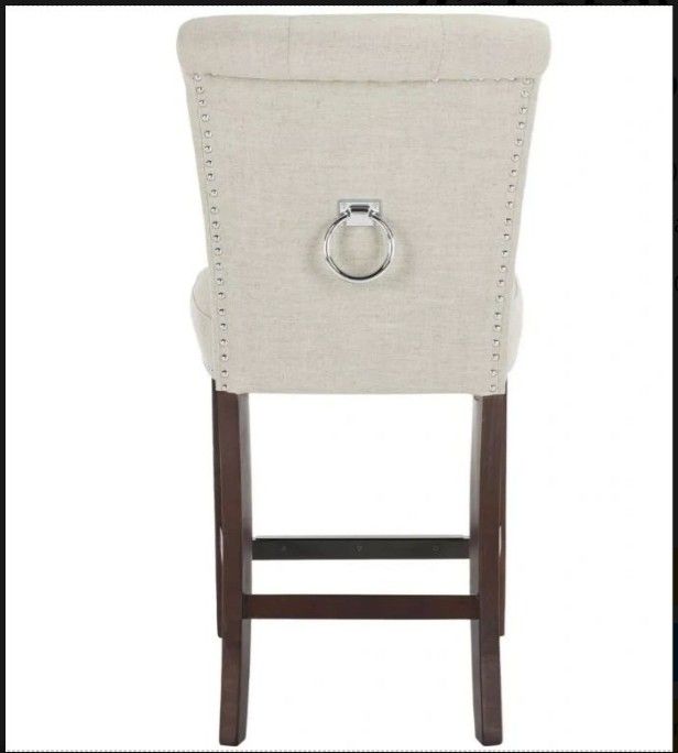 SAFAVIEH 29.5-inch Taylor Bar Stool - Light Grey / Espresso (Set of 2) ( Brand New)