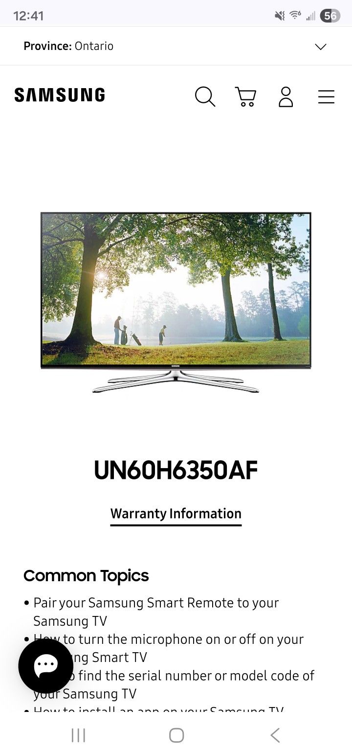 Samsung UN60JU6500
60" Smart LED 4K Ultra HD TV