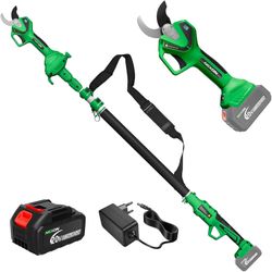 2-in-1 Handheld Tree Trimmer & Pole Pruner, 1.6" Cut Capacity, 4000mAh Battery
