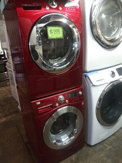 LG 24 in front load washer and dryer set working perfectly