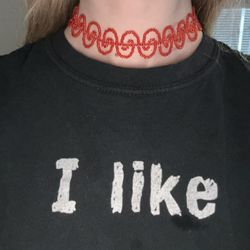 Red Beaded Choker 