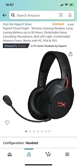 Cloud Flight Wireless Headphones Gaming Playstation 