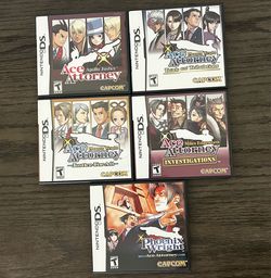 Ace Attorney Nintendo DS 5 game lot
