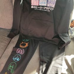 Brand New My Hero Academia Hooded Sweatshirt and Sweatpants Fit Size Small