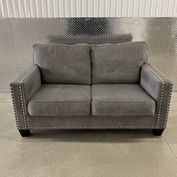 Sofa King Comfortable Gently Used Gray Studded Loveseat For Sale! Free Local Delivery!