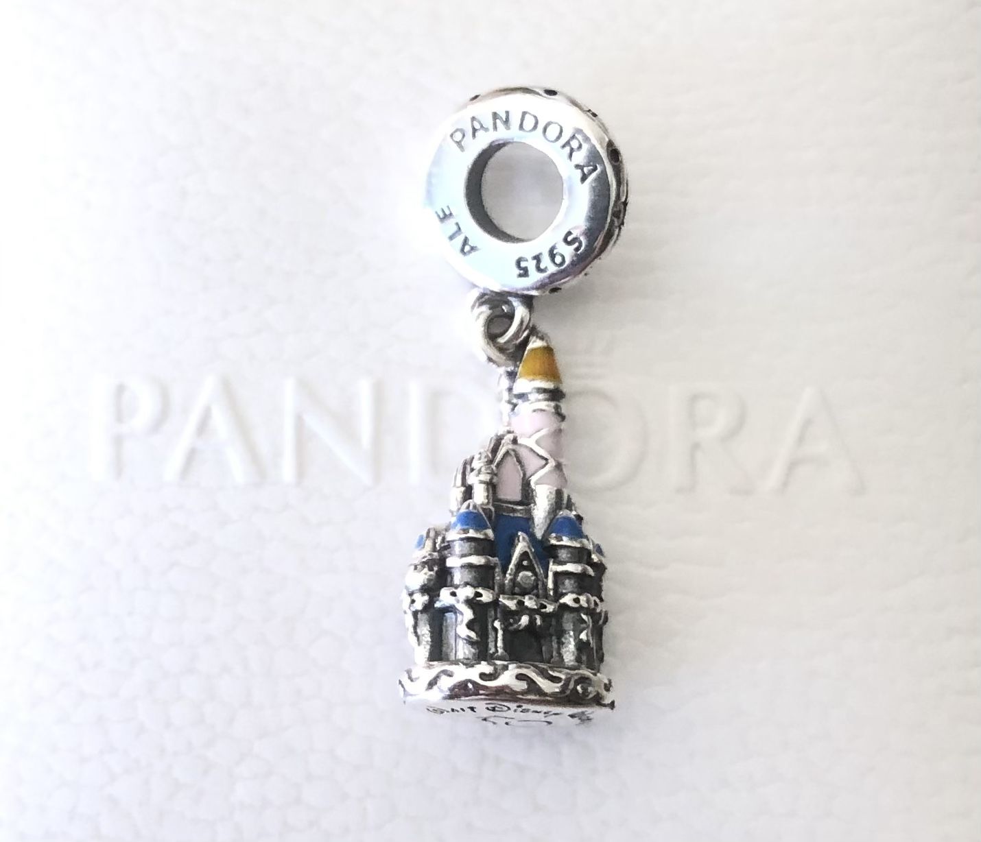 Pandora Walt Disney World 50th Anniversary, Fantasyland Castle, Charm + FREE Pandora Gift Box + Tag  Sterling Silver S925 ALE + Cubic Zirconia  RETAIL