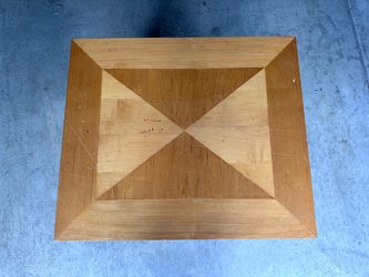 mid-century modern style square wooden end table (or accent side table)