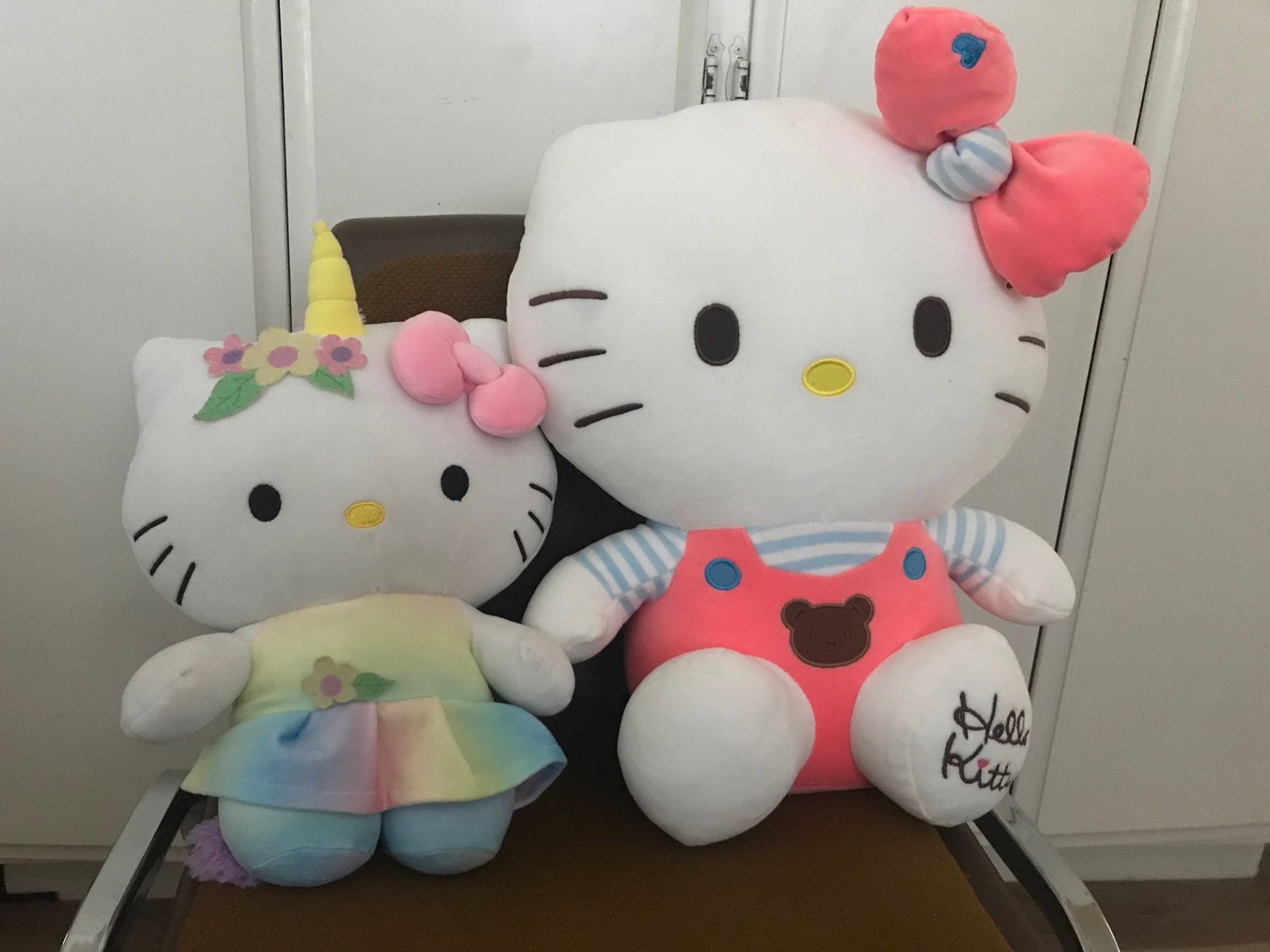 2 large Hello Kitty Plushes
