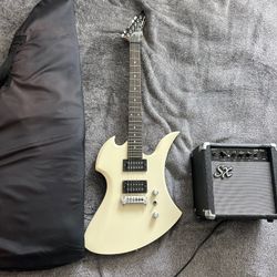 BC Rich Mockingbird Classic Electric Guitar With Case And Amp