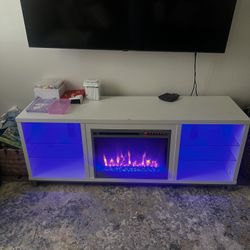 Ameriwood Home Lumina Fireplace TV Stand for TVs up to 70 Inch