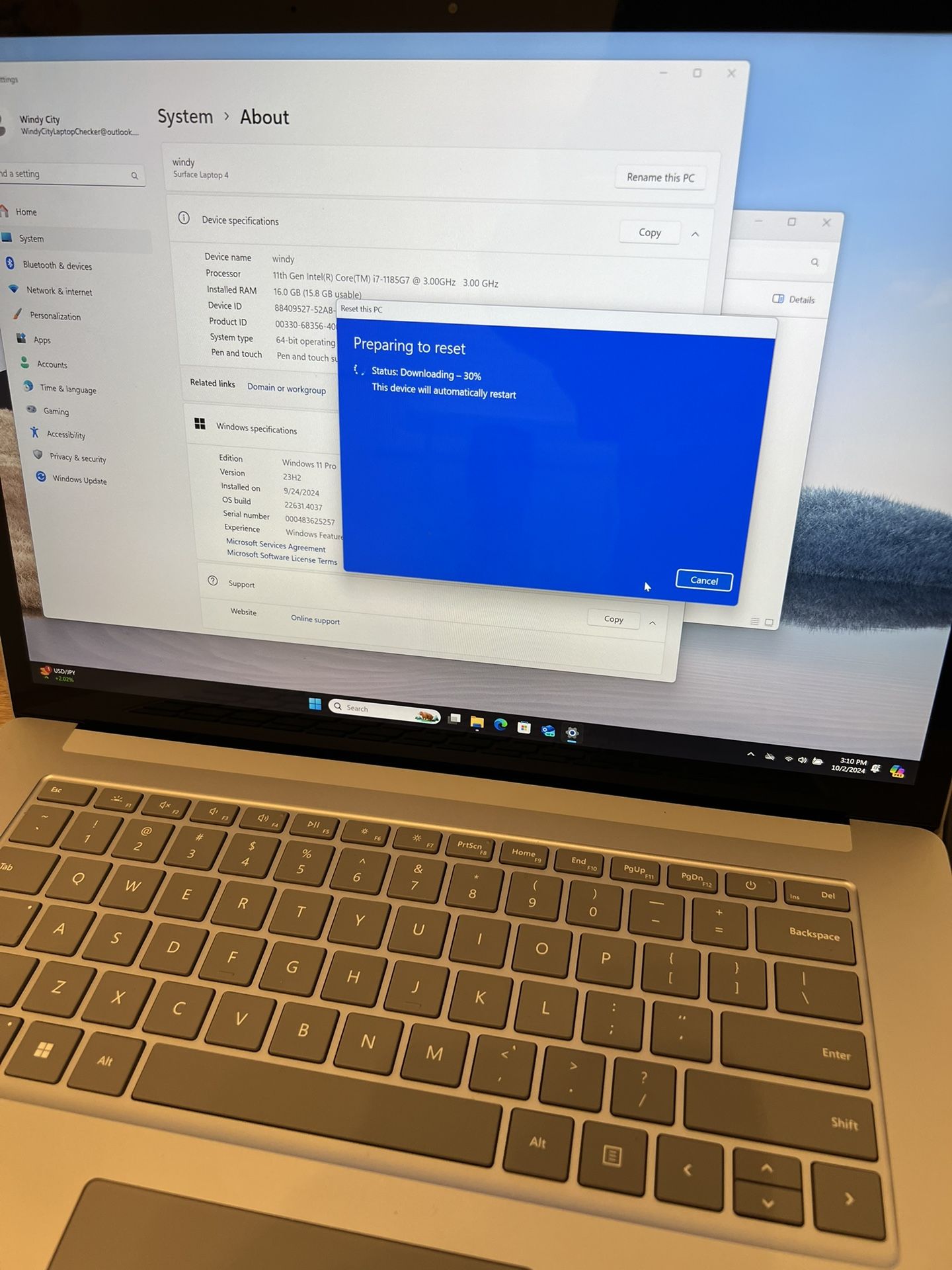 Surface laptop 4 15” Screen - Model 1979 - 512gb 16ram