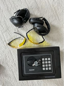 Honeywell Digital Safe + Hearing Protection + Safety Glasses Bundle