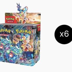 Pokémon Card TCG Scarlet & Violet Stellar Crown Sealed Booster Box Cases
