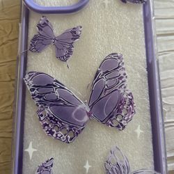 Butterfly Pattern Clear Phone Case 