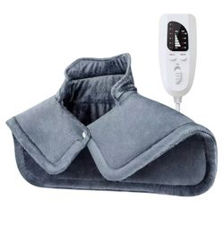Heating Pad for Neck and Shoulder Birthday Christmas Gifts for Women Men Mom Dad Weighted Heated Pad for Pain Relief 6 Heat Settings 2H Countdown