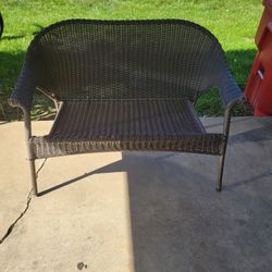 Wicker bench seats
