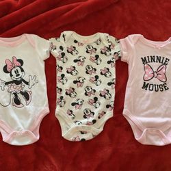Minnie Mouse Onesies 3/6 Months