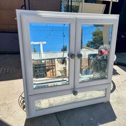 White Mirrored Medicine Cabinet