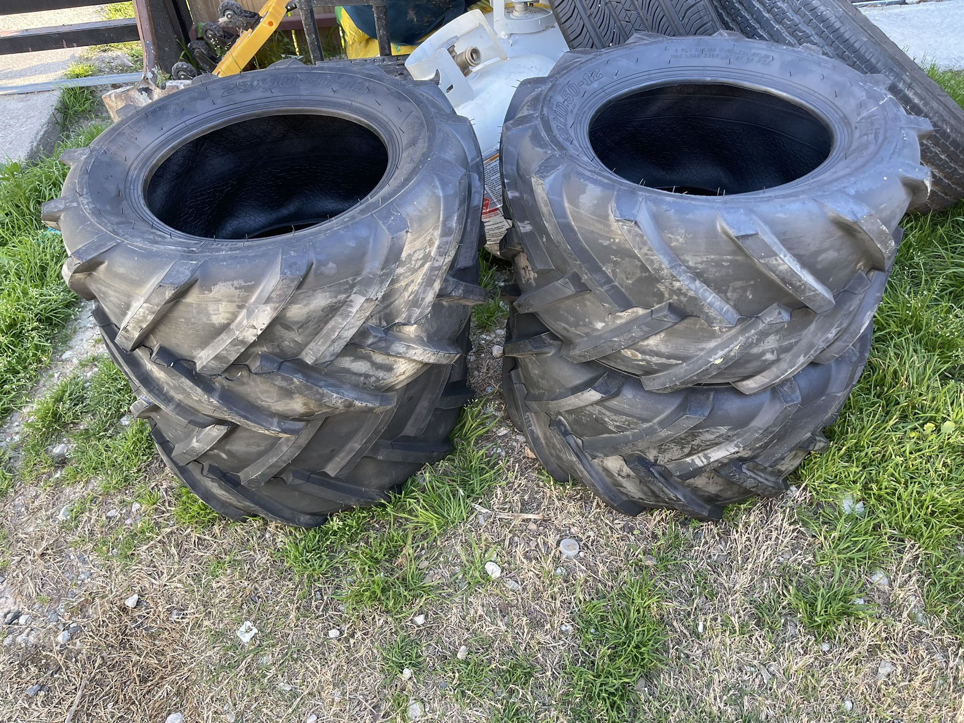 Set 2 6PR 23x10.50-12 Lawn Mower Tires 23x10.5x12 Garden Tractor Tire Mower Tyre