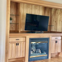 Built In Credenza With Fireplace Entertainment Center And Fireplace 
