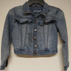 Girls Cat And Jack Denim Jacket Size Medium 7/8