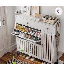 Shoe Cabinet with 2 Flaps and Side Cabinets is a space-saving entryway organizer from Red Barrel Studio®, currently available at Wayfair for $369.99