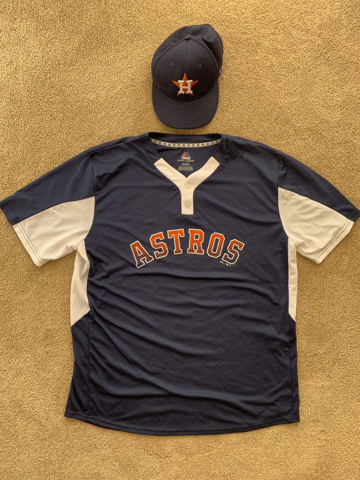 Matching Father Son's Astros Jerseys Hats