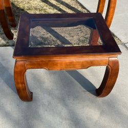 Table Set With Glass Tops