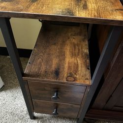 2 Rustic Narrow End Tables/nightstands 