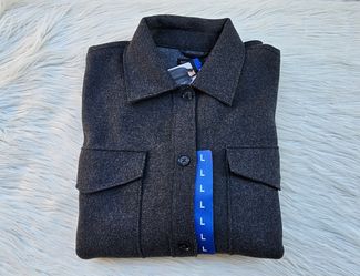 Banana Republic Women Shirt Jacket Button 4 Pocket Jacket Size Large