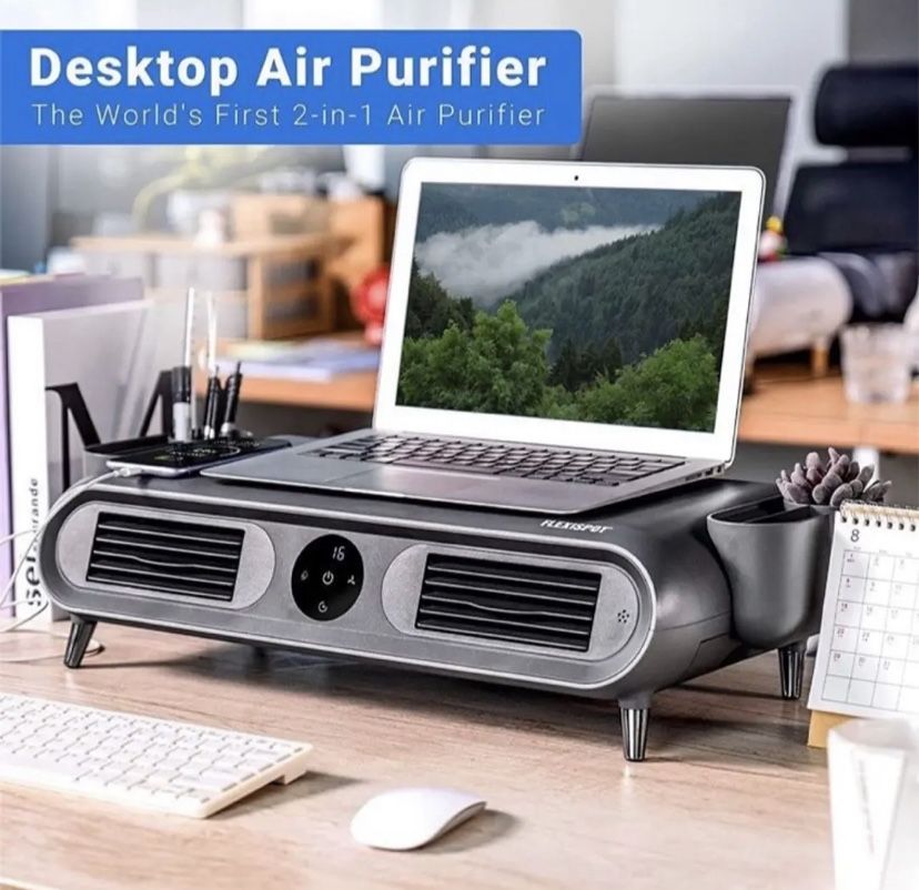 Flexispot Desktop HEPA Air Purifier with charging ports & Essential oil diffuser