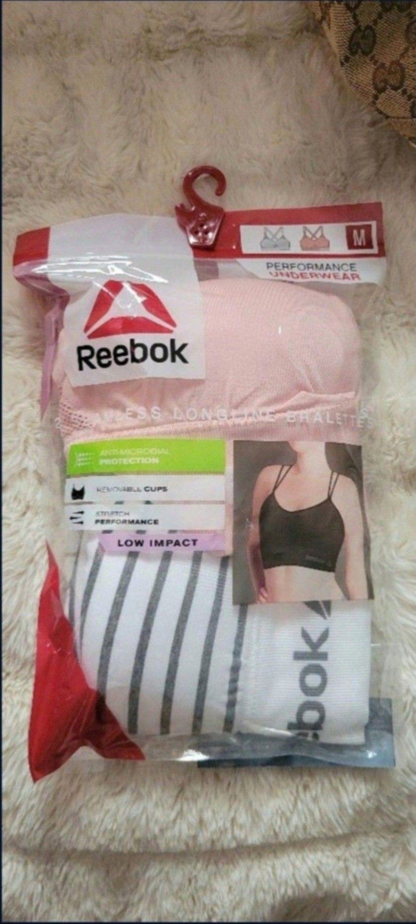 Reebok Sports Bra M New Bralettes 2-Pack Size Medium
