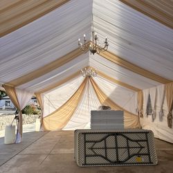 tents with draping tables chairs tablecloths and more