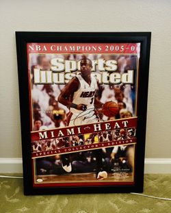 2006 Sports Illustratded Dwayne Wade Auto Championship Framed w/ Auth Cert