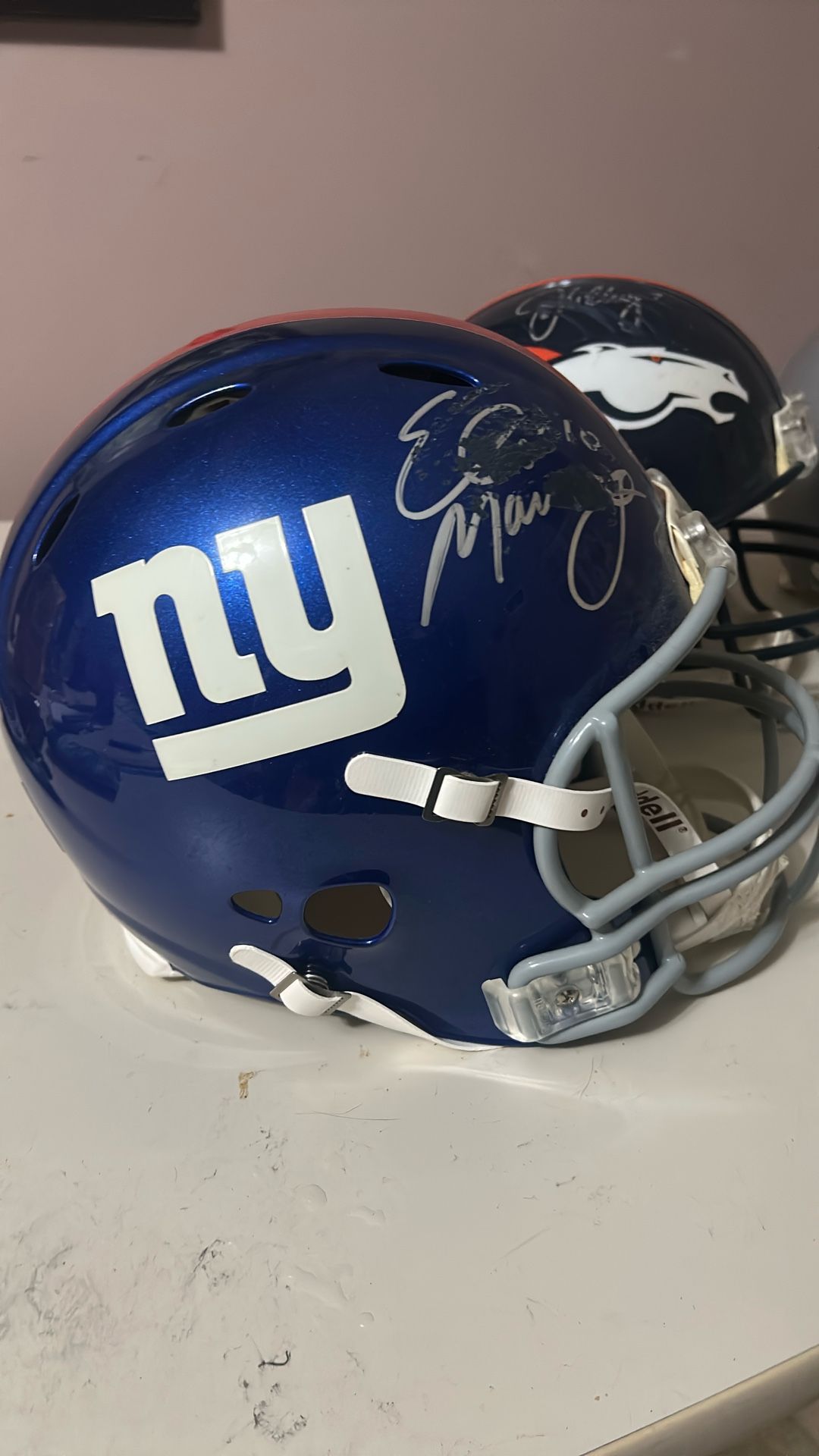 New York Giants Full Size Helmet Autographed By Eli Manning