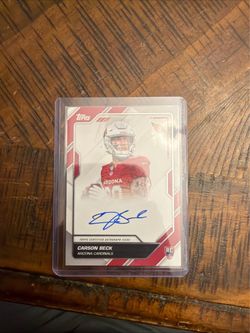 Carson Beck Topps Rookie Certified Autograph Card