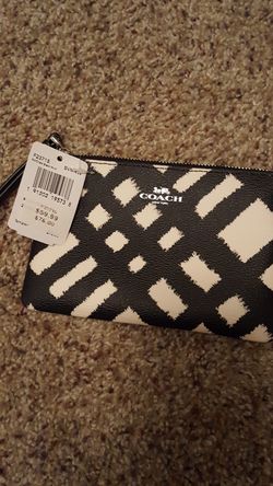 Coach Black & Ivory wristlet