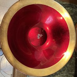 Multi Use, Scarlet And Gold Table Bowl
