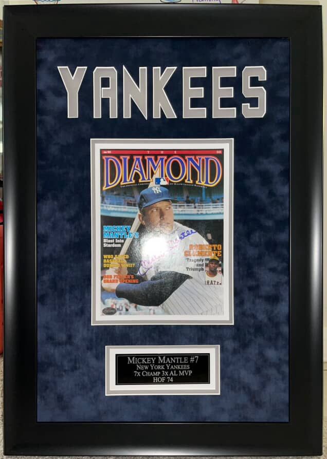 Mickey Mantle Signed Diamond Magazine Psa Coa