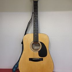 Johnson Guitar JG-610-N  + Hard carry case & fret clips