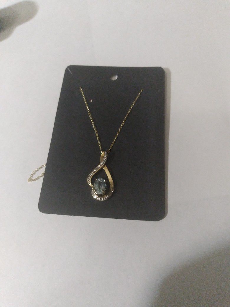 Silver 925 Gold Plated Chain And Pendant 