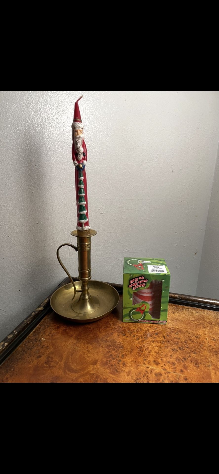 2 Antique Christmas Candles