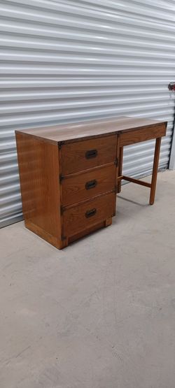 MID CENTURY DREXEL DESK lamented top