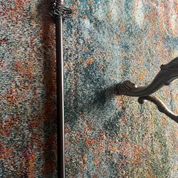 Shower tension Rod With Curtain Hooks 