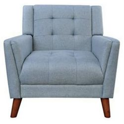 Christopher Knight Home Alisa Mid Century Modern Fabric Arm Chair, Blue
