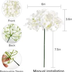 104 PCS Artificial Hydrangea Flowers new 