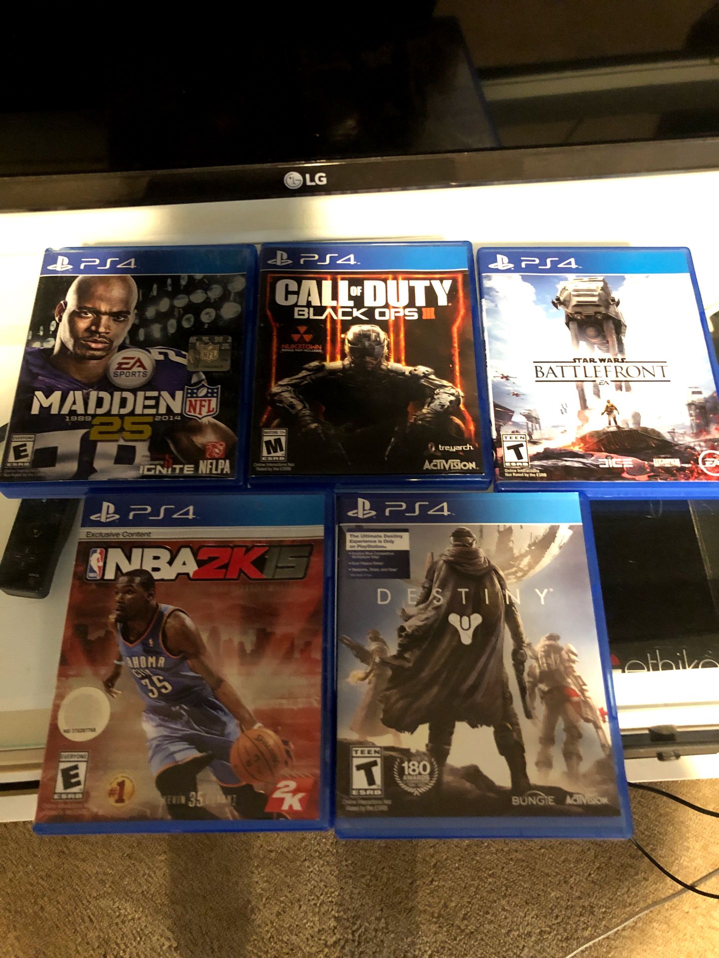 PS4 video game lot 5 games