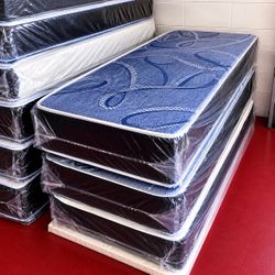 Twin Mattress Blue Quilted Top New in Plastic